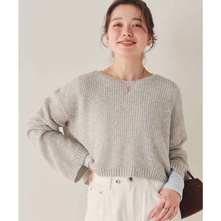 前後2wayリボンデザインシアーローゲージニット | titivate | 詳細画像27 