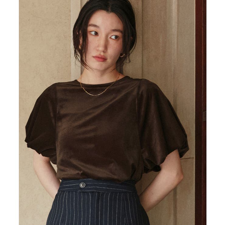 シアーベロアバルーンスリーブトップス | titivate | 詳細画像2 