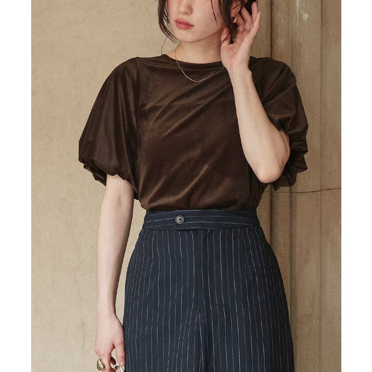 シアーベロアバルーンスリーブトップス | titivate | 詳細画像5 