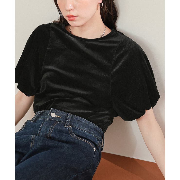 シアーベロアバルーンスリーブトップス | titivate | 詳細画像13 