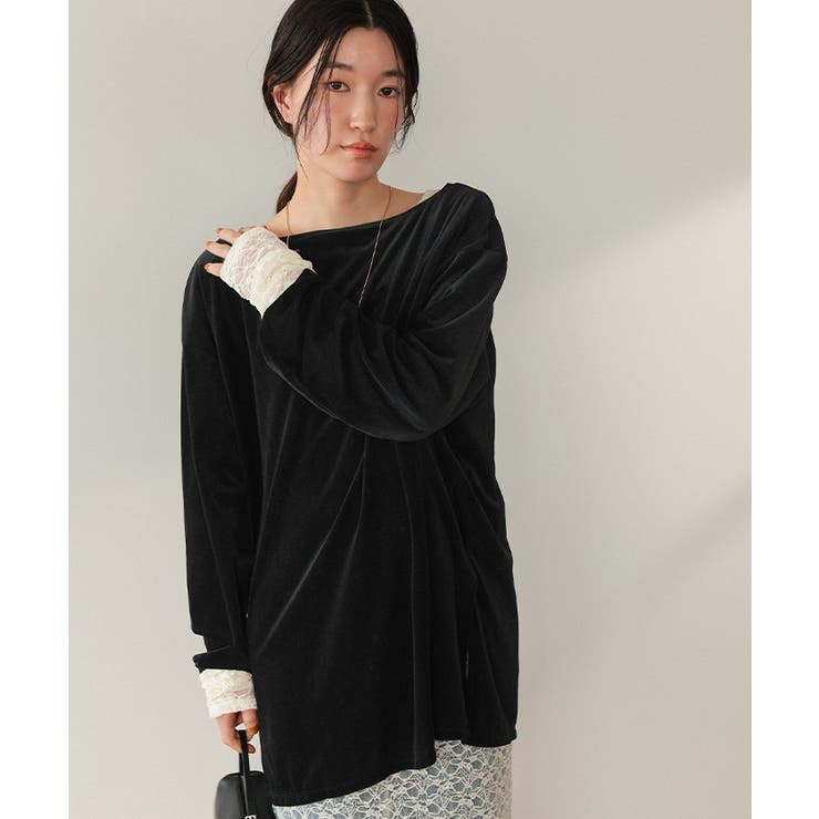 シアーベロアオーバーサイズロングTシャツ | titivate | 詳細画像32 