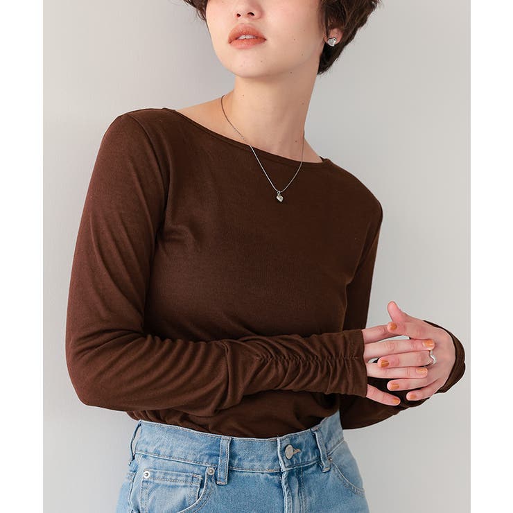 着心地抜群シアーボートネックトップス | titivate | 詳細画像21 