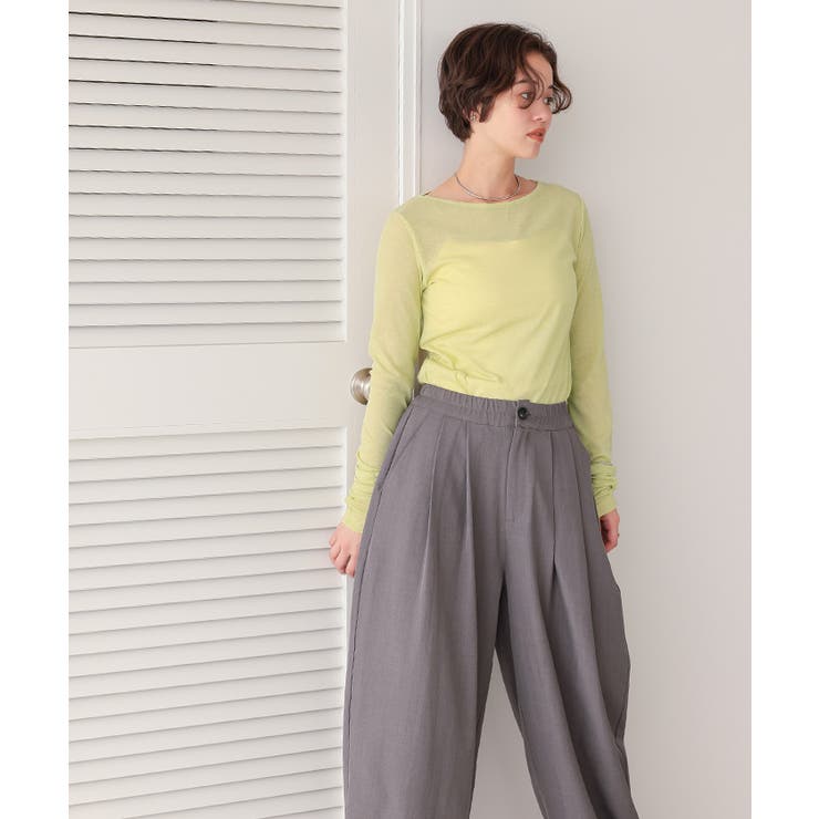 着心地抜群シアーボートネックトップス | titivate | 詳細画像5 