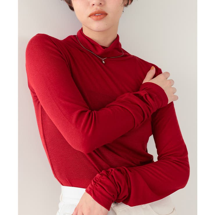 着心地抜群シアーハイネックトップス | titivate | 詳細画像2 