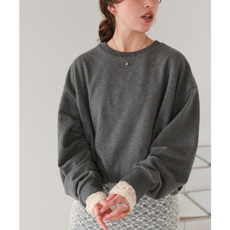 ボリュームスリーブバルーンスウェットトップス | titivate | 詳細画像23 