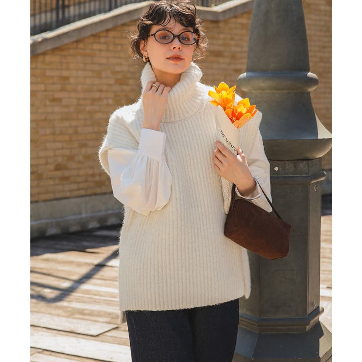 ハイネックルーズニットベスト | titivate | 詳細画像2 