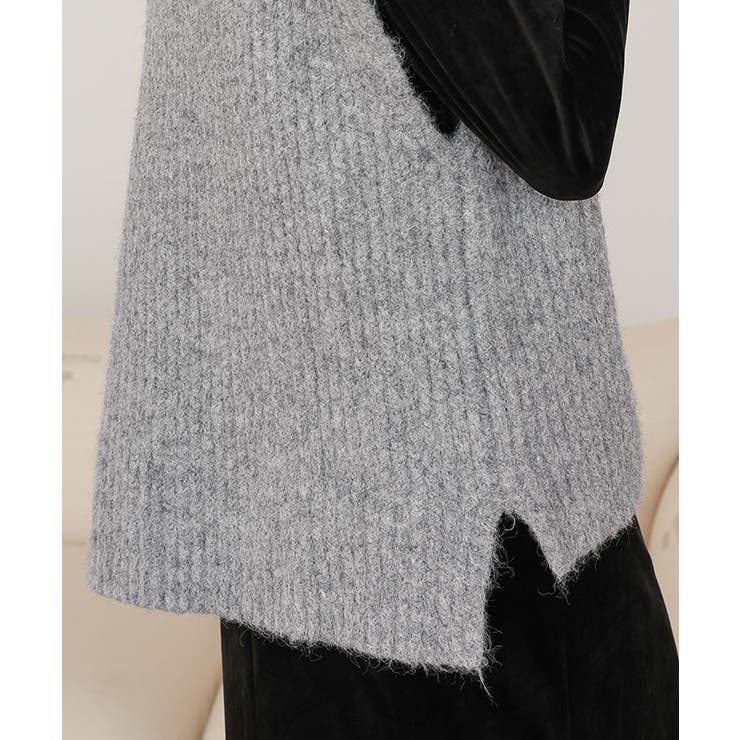 ハイネックルーズニットベスト | titivate | 詳細画像9 