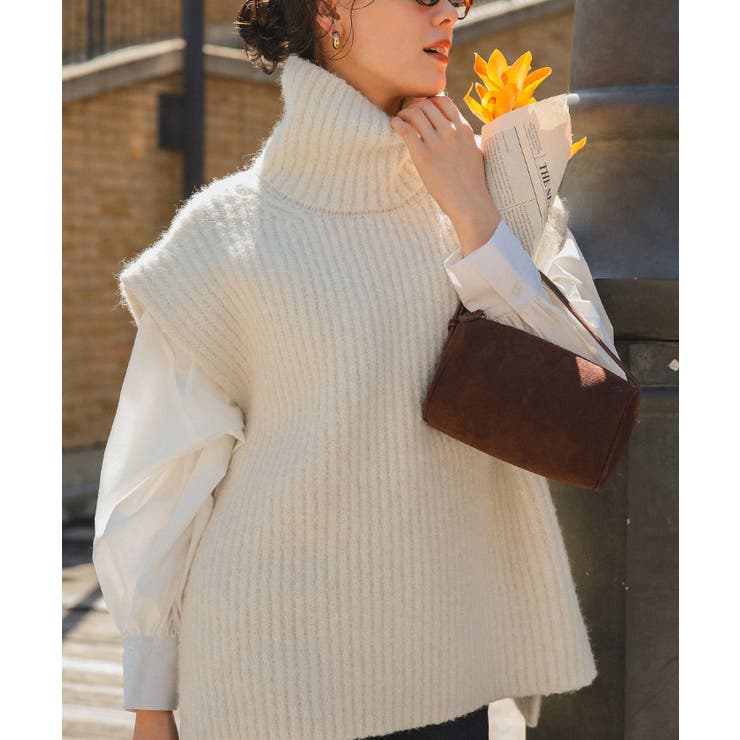 ハイネックルーズニットベスト | titivate | 詳細画像18 