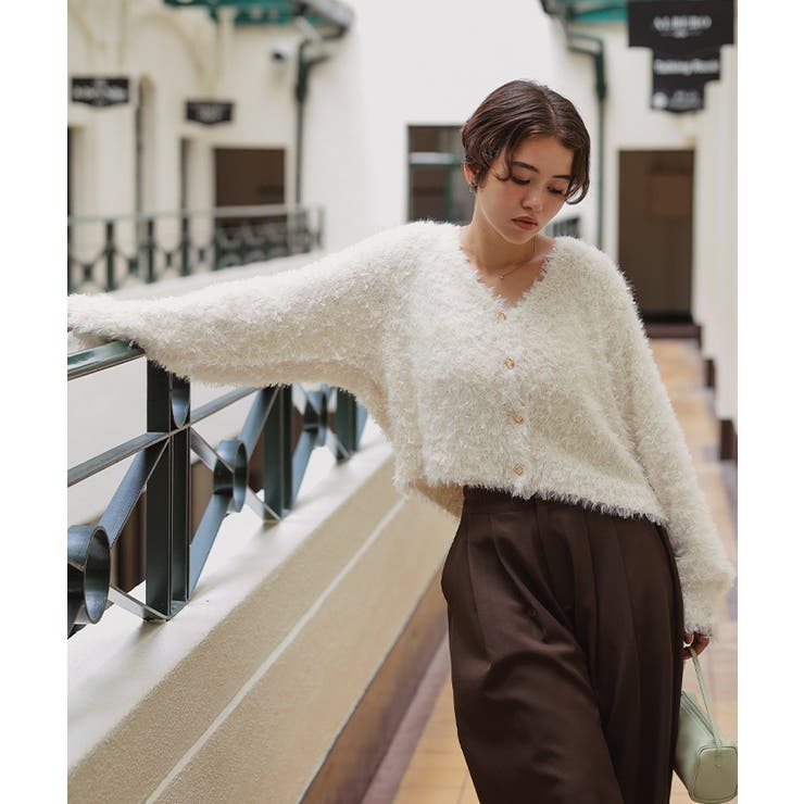 リボンヤーンニットカーディガン | titivate | 詳細画像4 