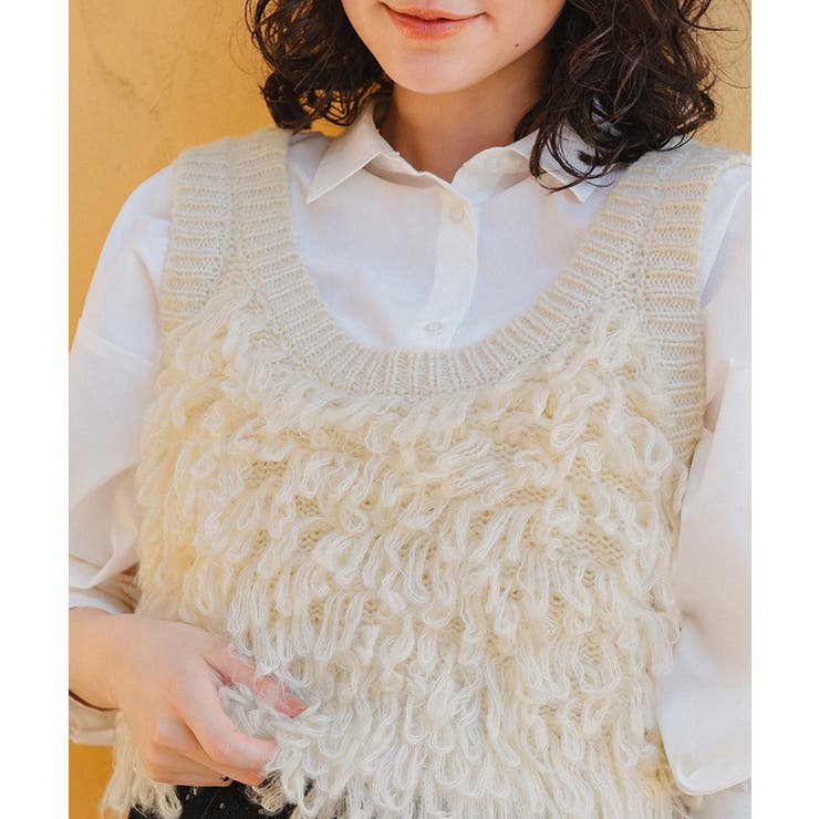 ループデザインニットベスト | titivate | 詳細画像23 