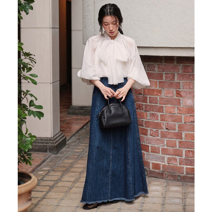 ハイウエストボリュームフレアデニムスカート | titivate | 詳細画像15 