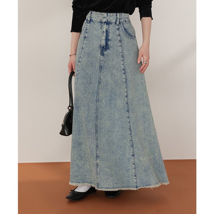 ハイウエストボリュームフレアデニムスカート | titivate | 詳細画像17 