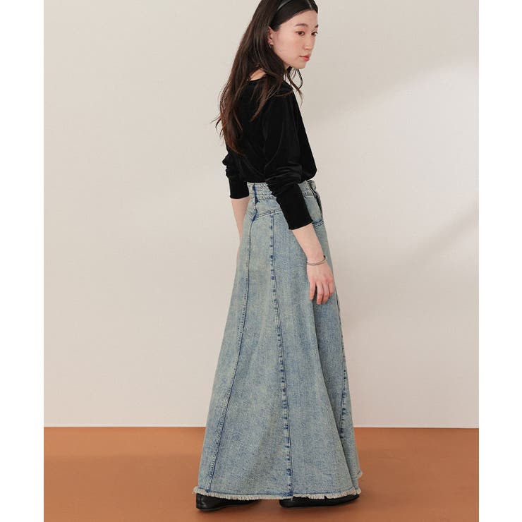 ハイウエストボリュームフレアデニムスカート | titivate | 詳細画像18 