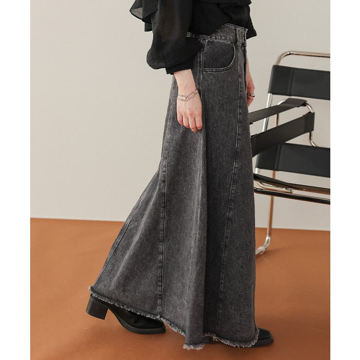 ハイウエストボリュームフレアデニムスカート | titivate | 詳細画像23 