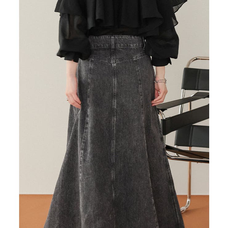 ハイウエストボリュームフレアデニムスカート | titivate | 詳細画像26 