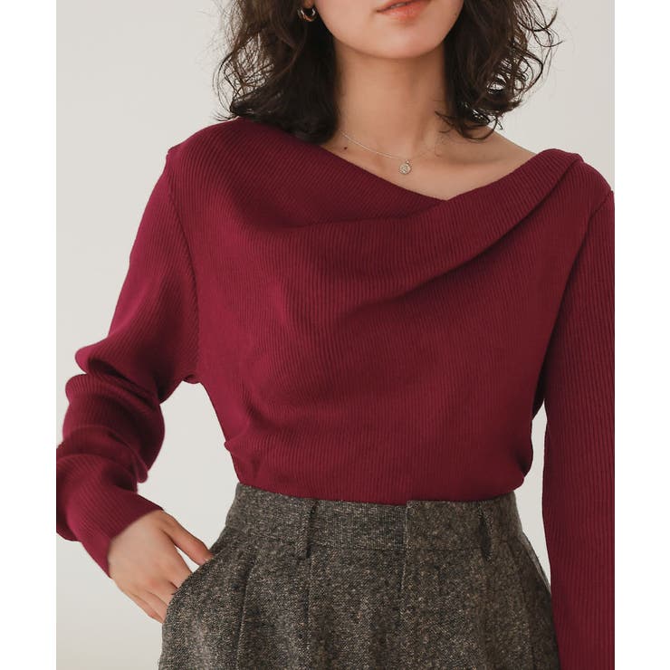 オフショルダーリブニットトップス | titivate | 詳細画像10 