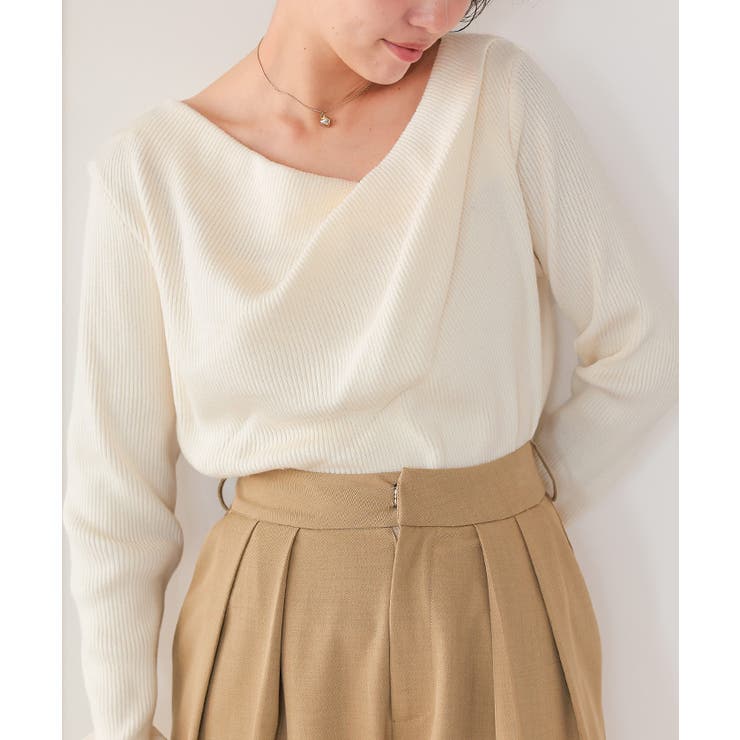 オフショルダーリブニットトップス | titivate | 詳細画像17 