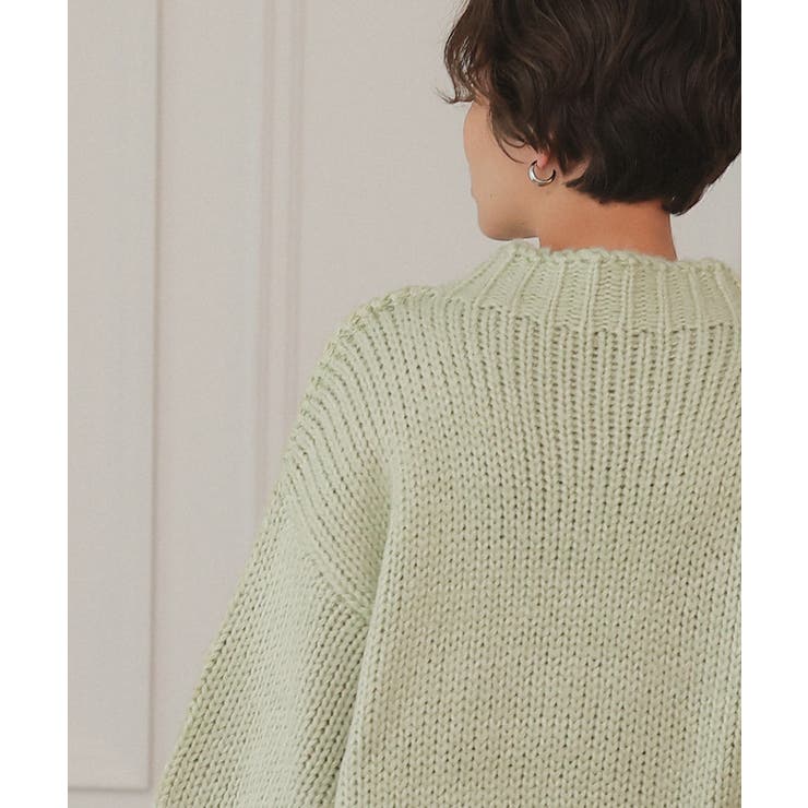 ハンドライクオーバーサイズローゲージニット | titivate | 詳細画像18 