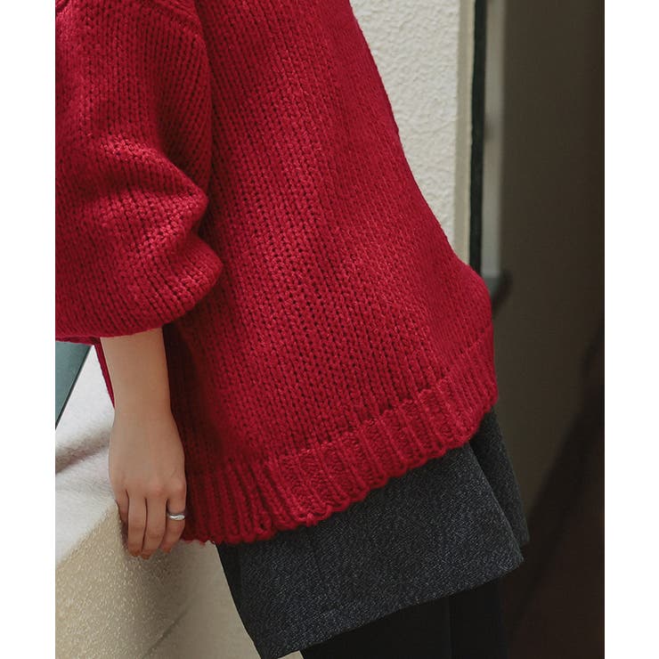 ハンドライクオーバーサイズローゲージニット | titivate | 詳細画像20 