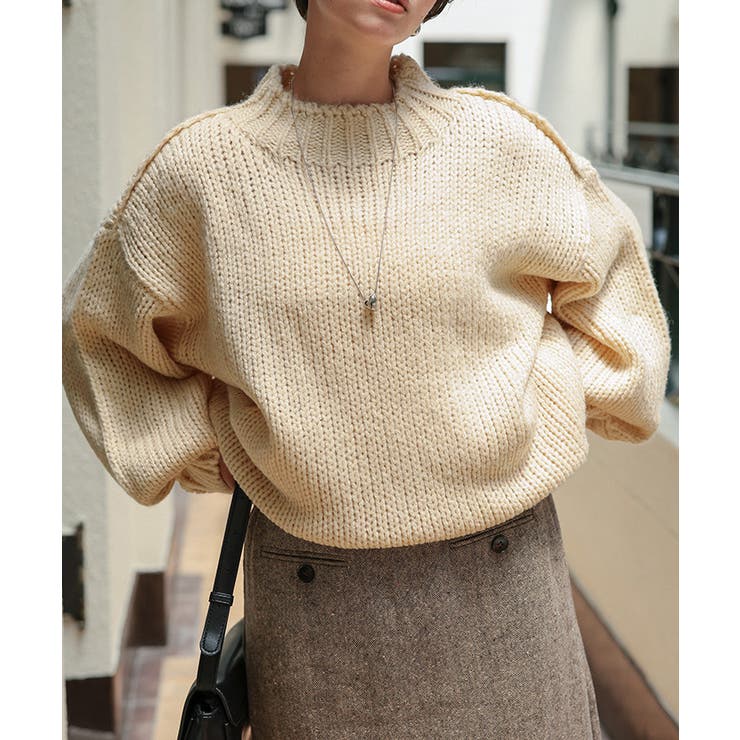 ハンドライクオーバーサイズローゲージニット | titivate | 詳細画像2 