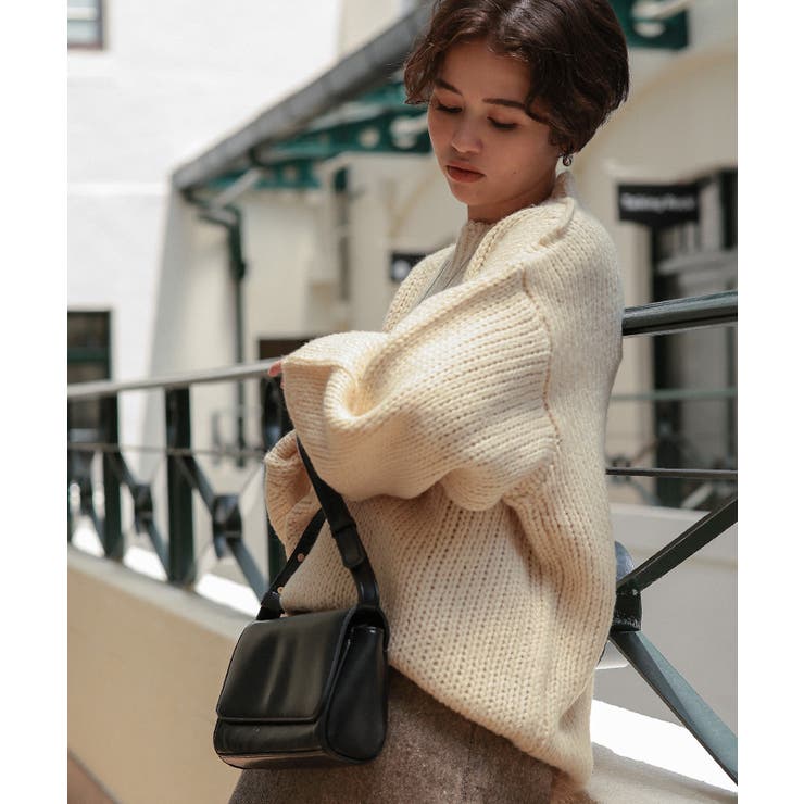 ハンドライクオーバーサイズローゲージニット | titivate | 詳細画像3 