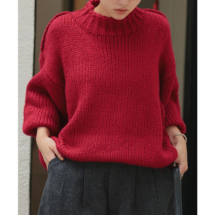 ハンドライクオーバーサイズローゲージニット | titivate | 詳細画像6 