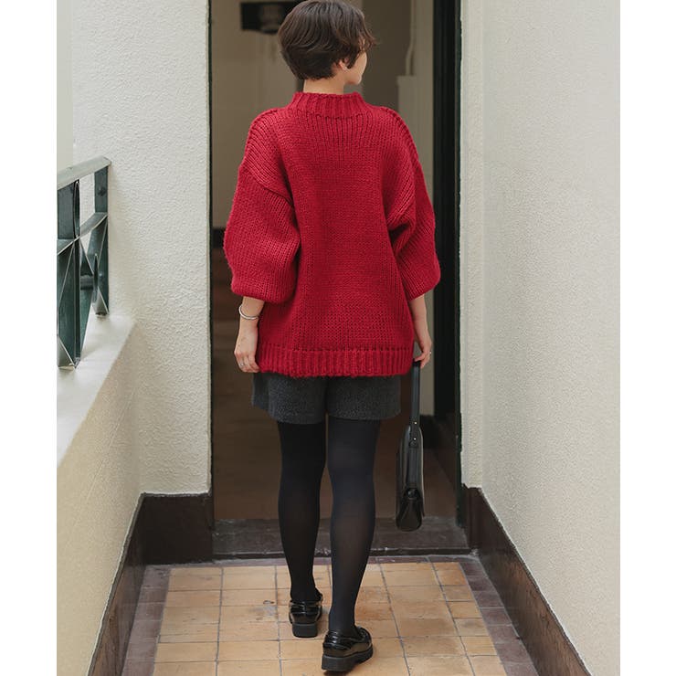 ハンドライクオーバーサイズローゲージニット | titivate | 詳細画像7 