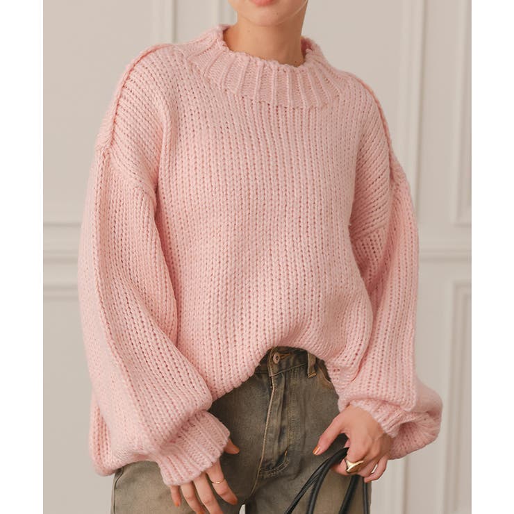 ハンドライクオーバーサイズローゲージニット | titivate | 詳細画像8 