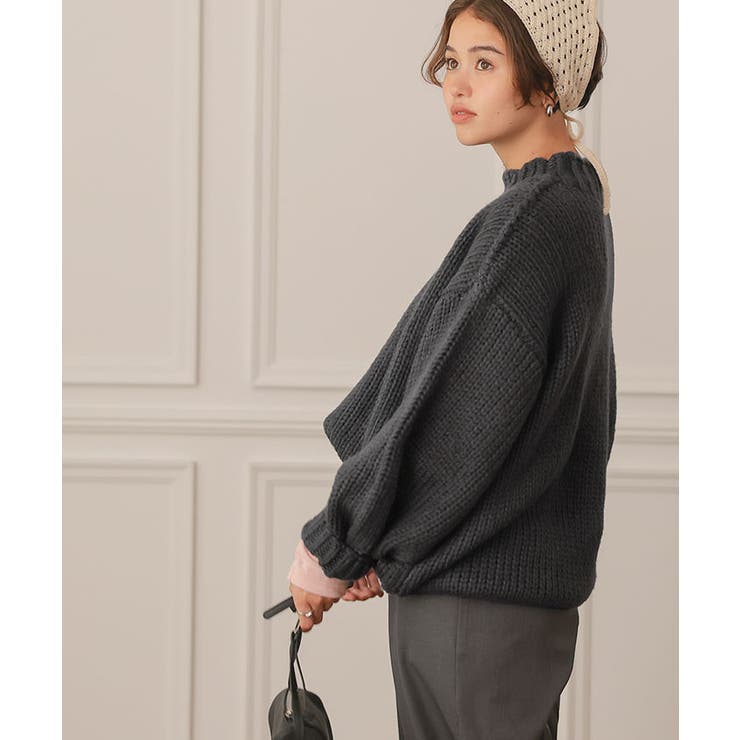 ハンドライクオーバーサイズローゲージニット | titivate | 詳細画像11 