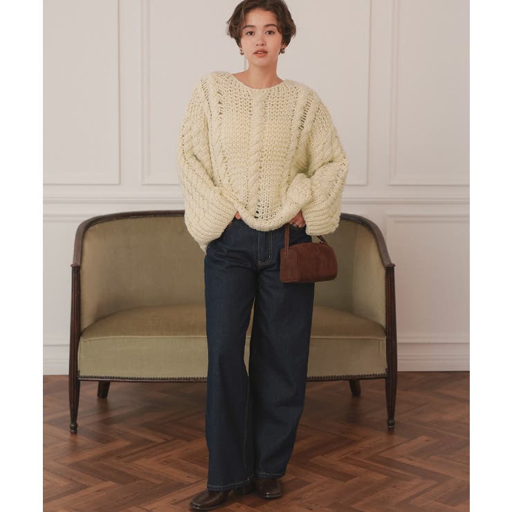 ハンドライクボートネックケーブルニット | titivate | 詳細画像29 