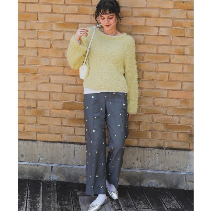 リボンヤーンクロップド丈ニット | titivate | 詳細画像21 