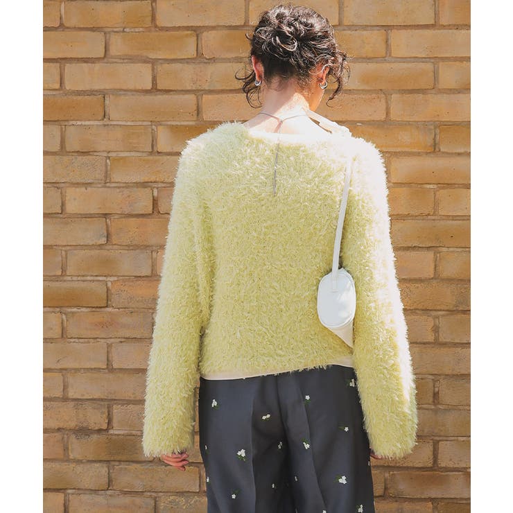 リボンヤーンクロップド丈ニット | titivate | 詳細画像22 