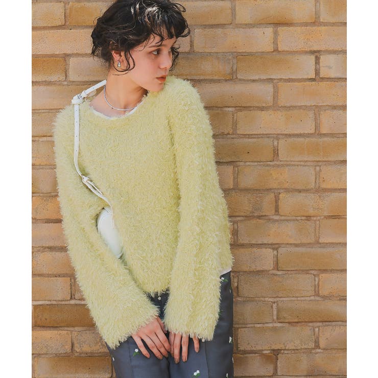 リボンヤーンクロップド丈ニット | titivate | 詳細画像23 