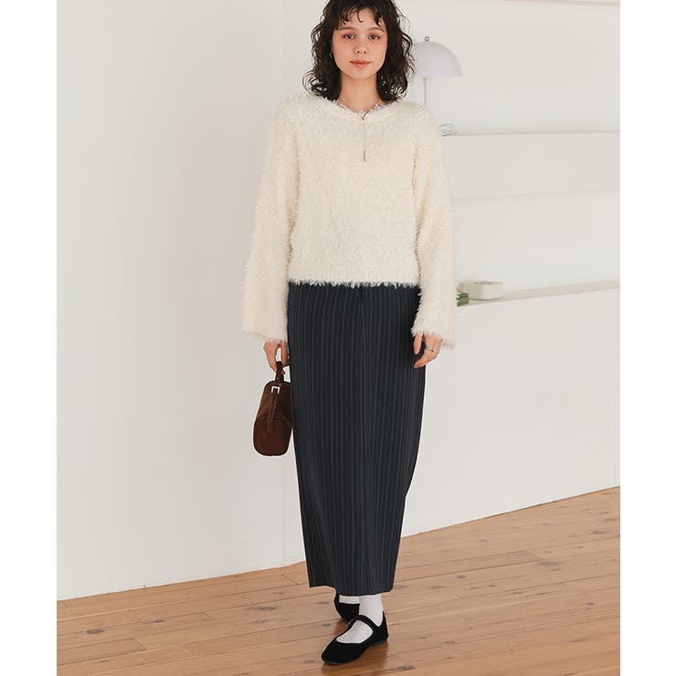 リボンヤーンクロップド丈ニット | titivate | 詳細画像27 