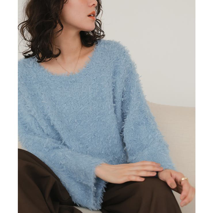 リボンヤーンクロップド丈ニット | titivate | 詳細画像28 