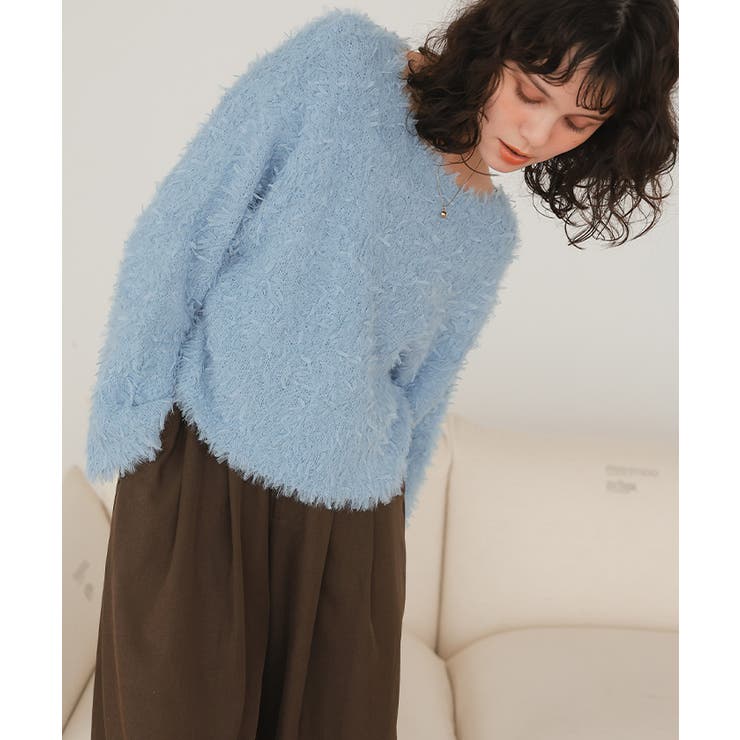 リボンヤーンクロップド丈ニット | titivate | 詳細画像30 