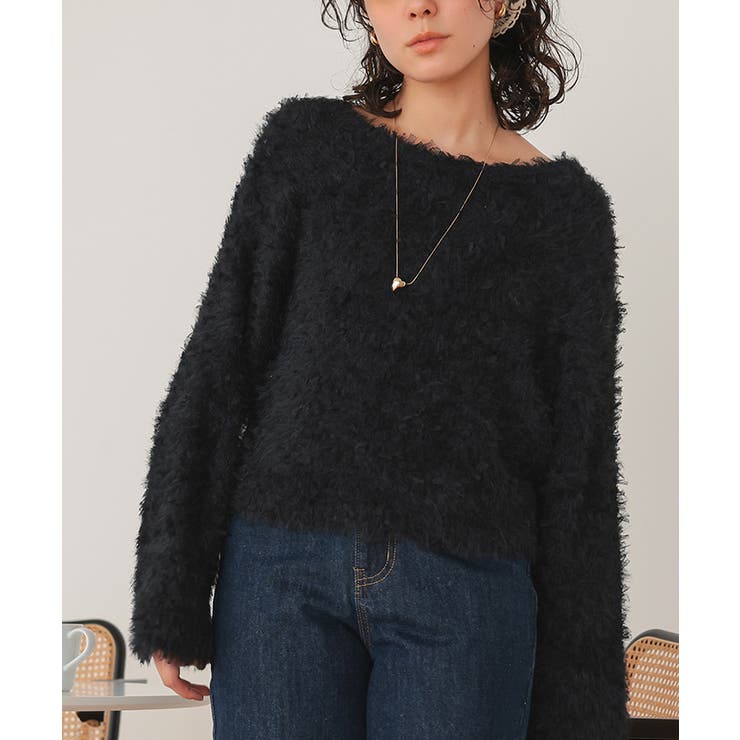 リボンヤーンクロップド丈ニット | titivate | 詳細画像31 