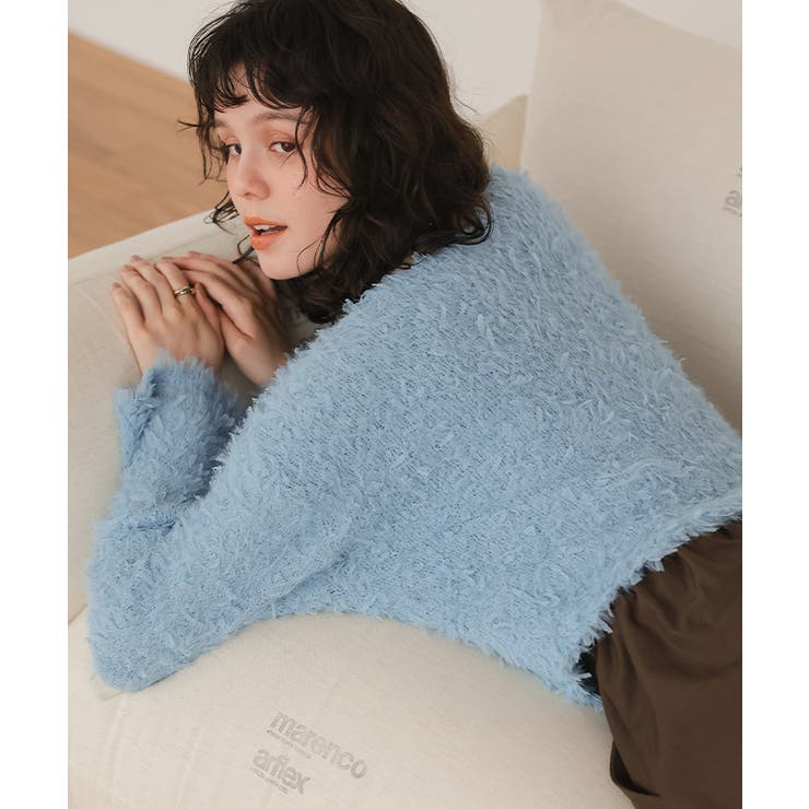 リボンヤーンクロップド丈ニット | titivate | 詳細画像11 