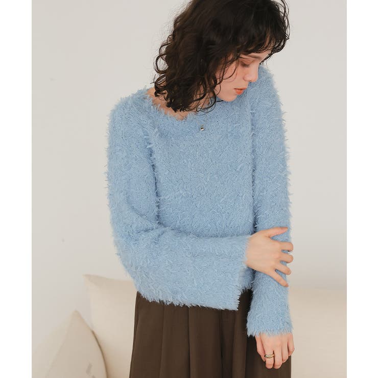 リボンヤーンクロップド丈ニット | titivate | 詳細画像14 