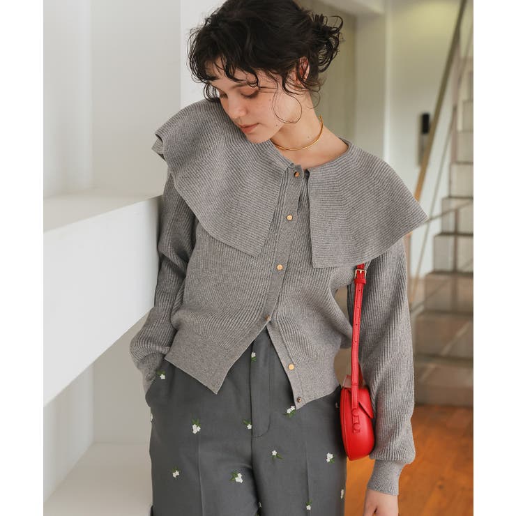 フレア襟ニットカーディガン/トップス | titivate | 詳細画像10 