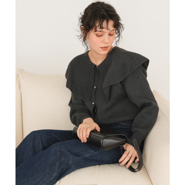 フレア襟ニットカーディガン/トップス | titivate | 詳細画像18 