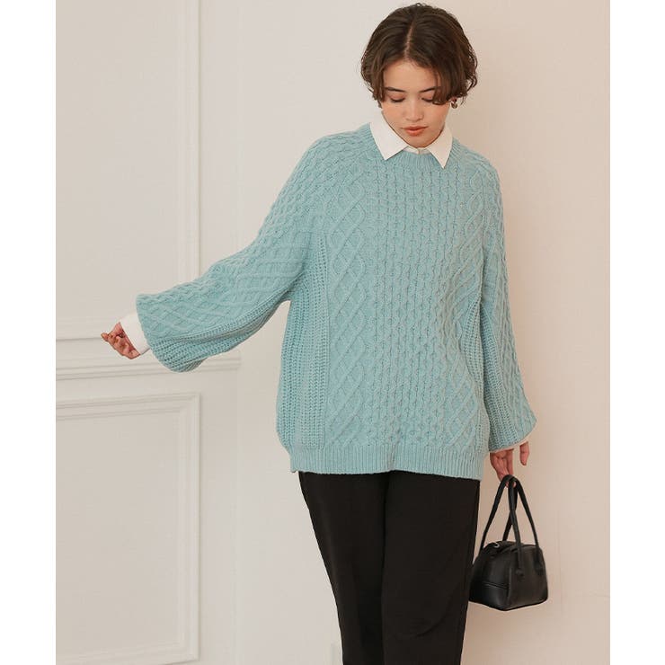 ケーブル編みゆるニット | titivate | 詳細画像22 