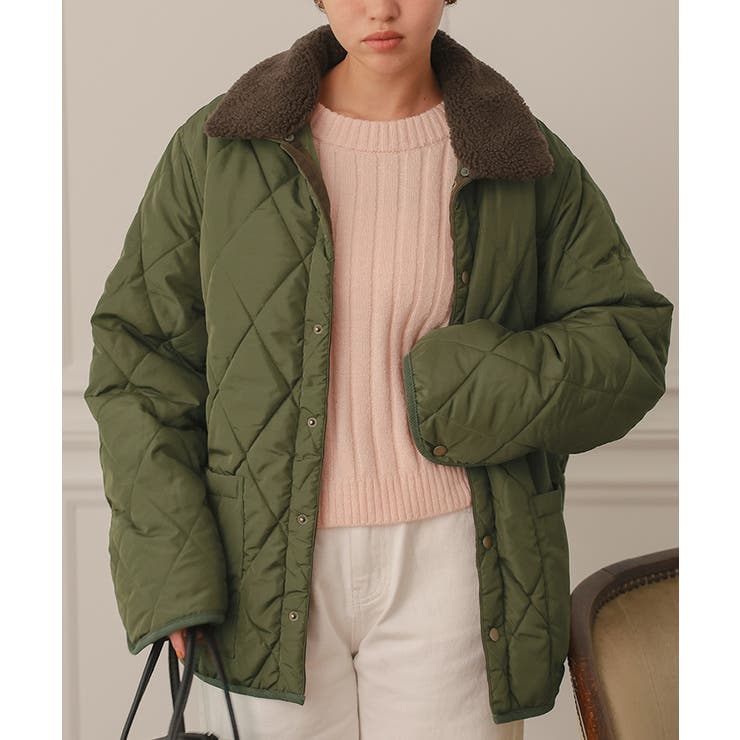 配色襟付きキルティングジャケット | titivate | 詳細画像2 