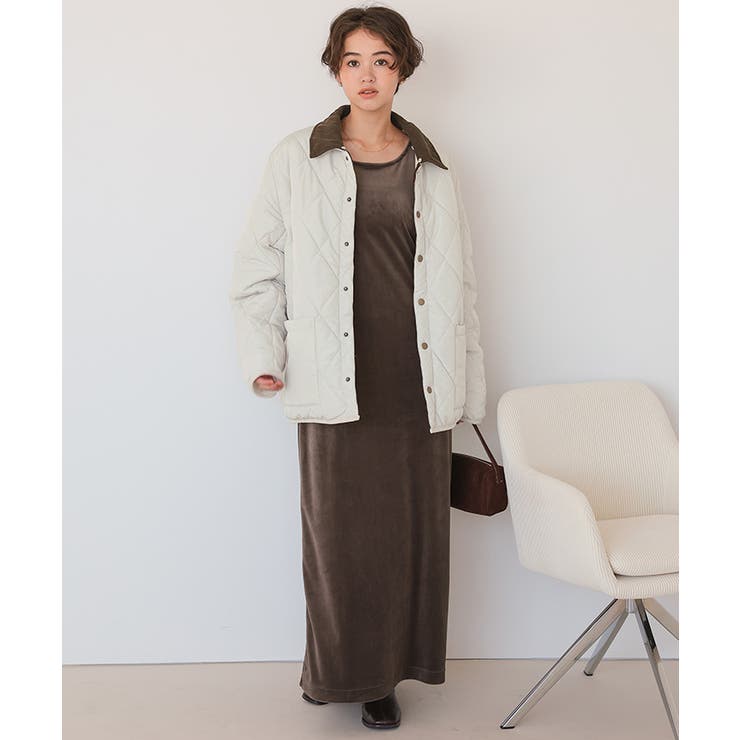 配色襟付きキルティングジャケット | titivate | 詳細画像9 