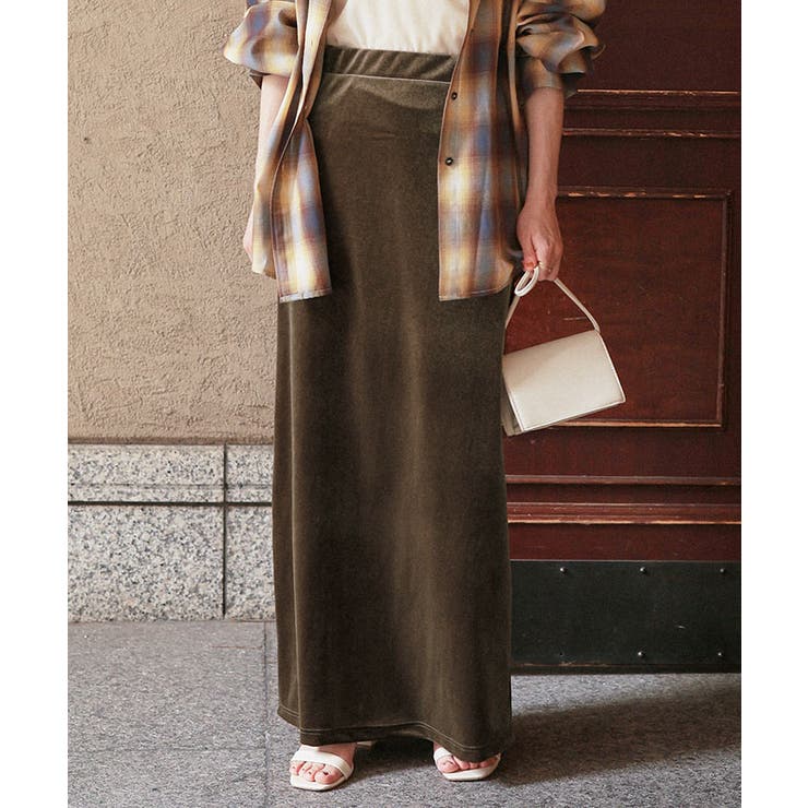 Iラインベロアスカート[品番：TV000017961]｜titivate（ティティベート