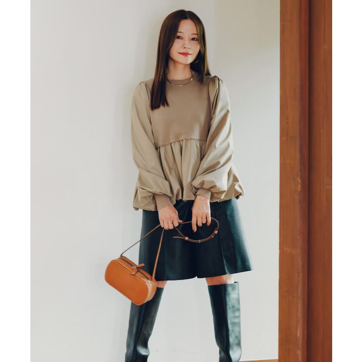 ドッキングバルーンペプラムニット/トップス | titivate | 詳細画像15 