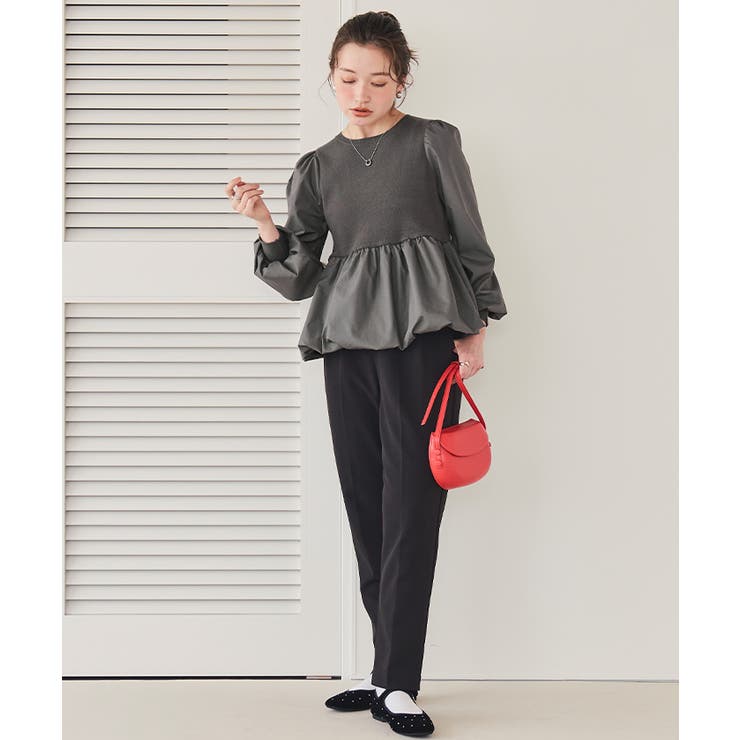 ドッキングバルーンペプラムニット/トップス | titivate | 詳細画像2 