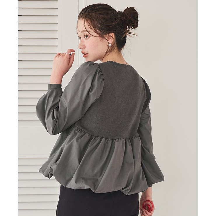 ドッキングバルーンペプラムニット/トップス | titivate | 詳細画像4 