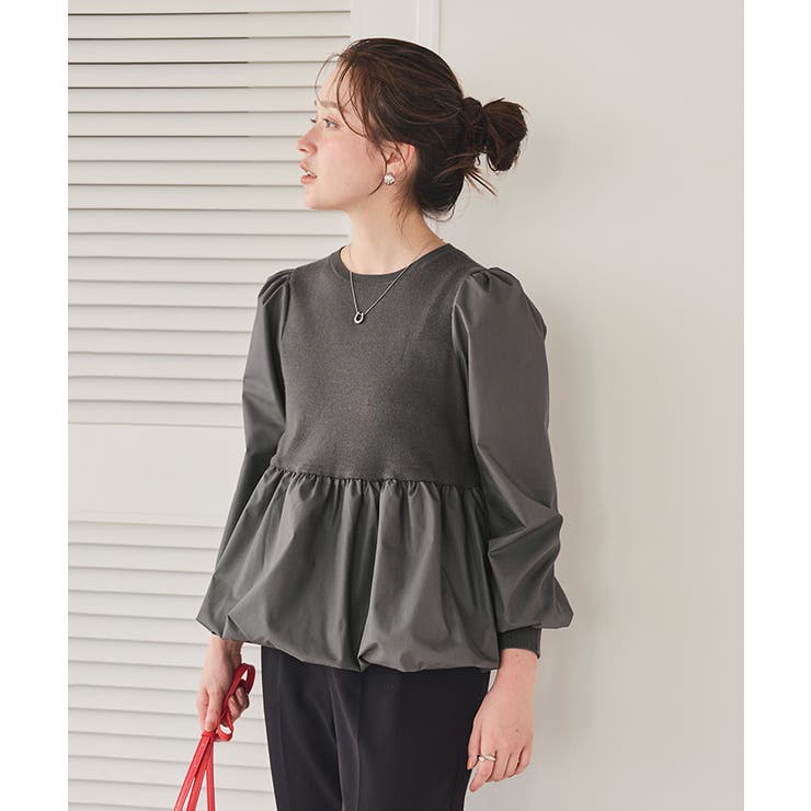 ドッキングバルーンペプラムニット/トップス | titivate | 詳細画像7 