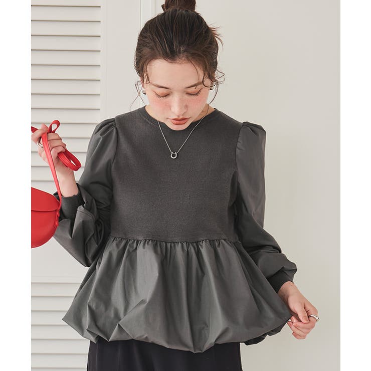 ドッキングバルーンペプラムニット/トップス | titivate | 詳細画像8 